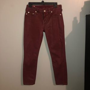 Size 28 true religion leather pants